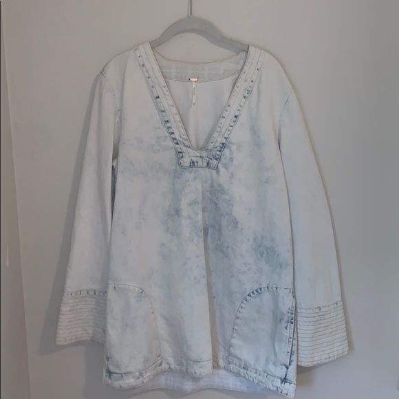 Free People denim tunic dress - Picture 3 of 4